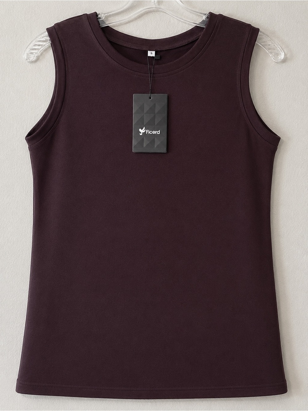 FICERD Woman’s Sleeveless Crewneck Tank Plum SZ S Athletic Wear